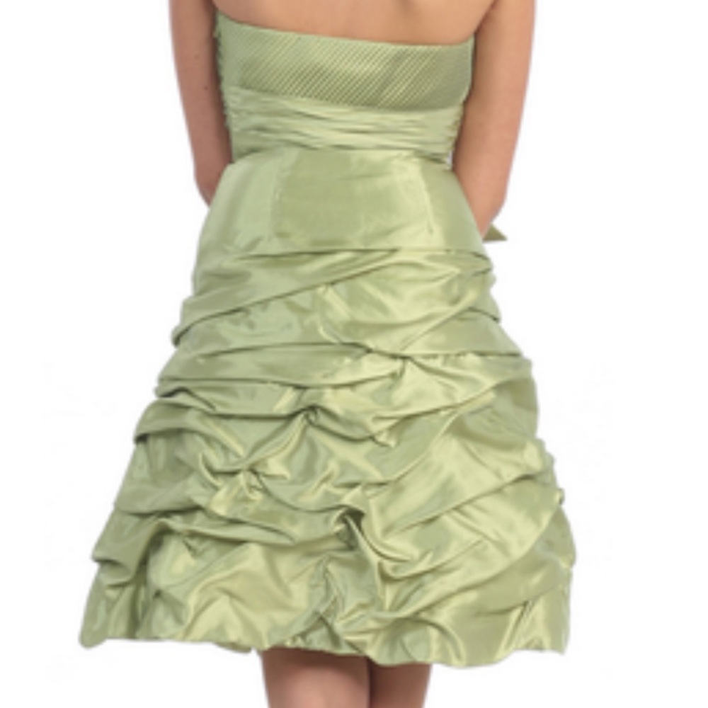 Lime green short birthday party homecoming dress - Picture 4 of 5